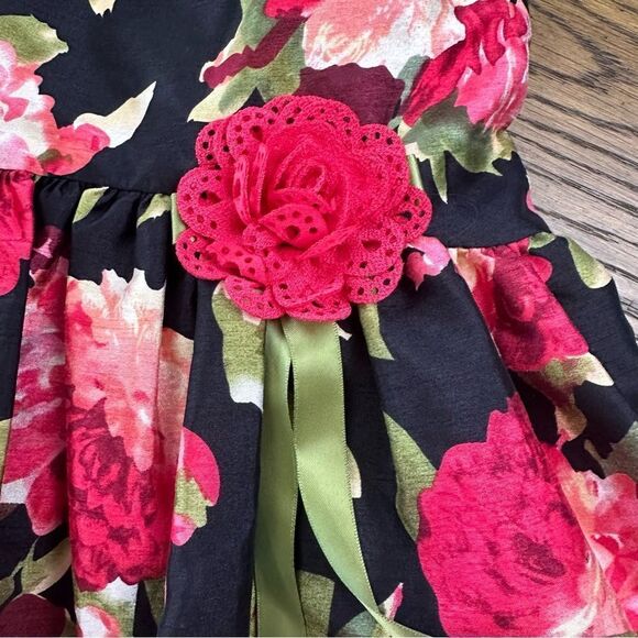 Laura Ashley Black Pink Floral Dress - Picture 6 of 6